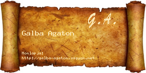 Galba Agaton névjegykártya